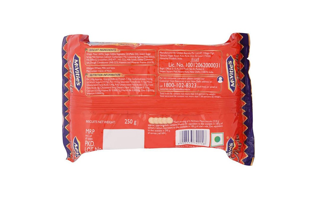 Mc-Vities Marie Biscuits    Pack  250 grams